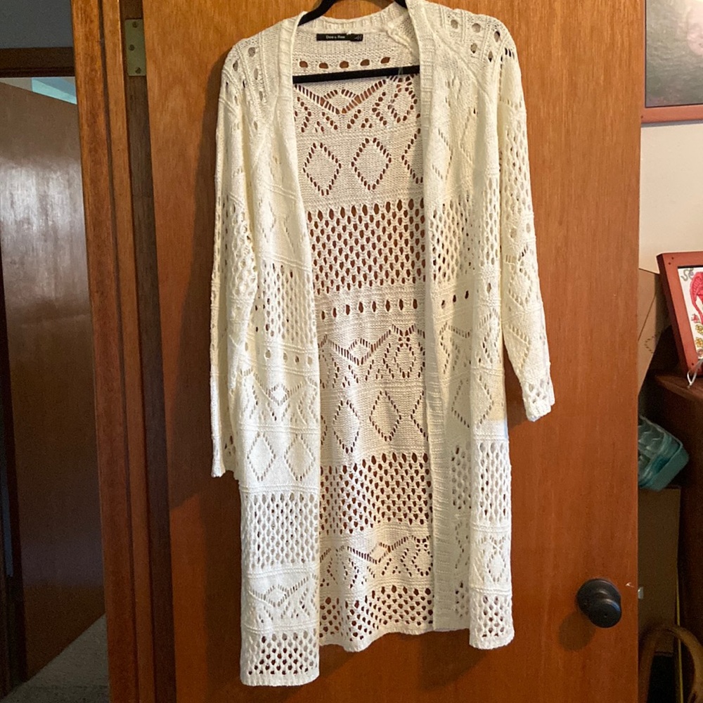 Cream sweater/duster